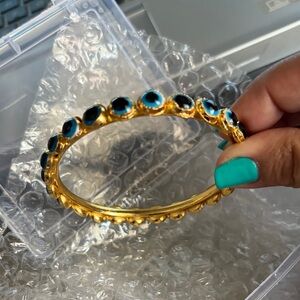 New::: evil eye bangle Gold Bangle Bracelet : protection healing bangle